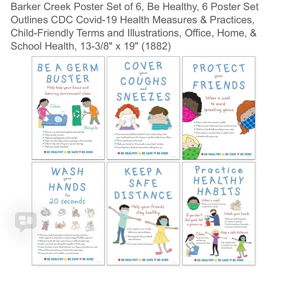 Be Healthy Poster Set - Multicolor